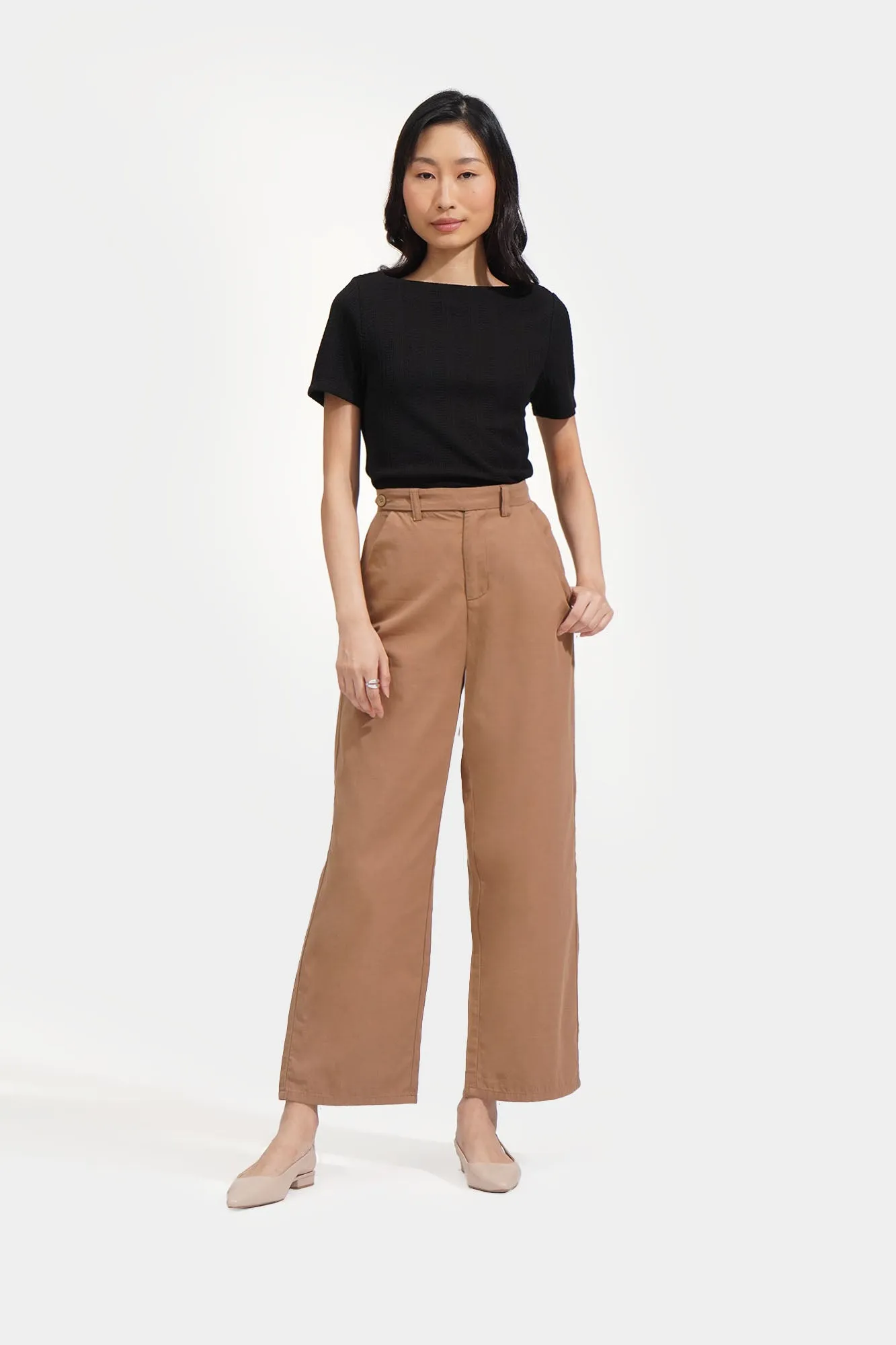 Extended Tab Straight Trousers