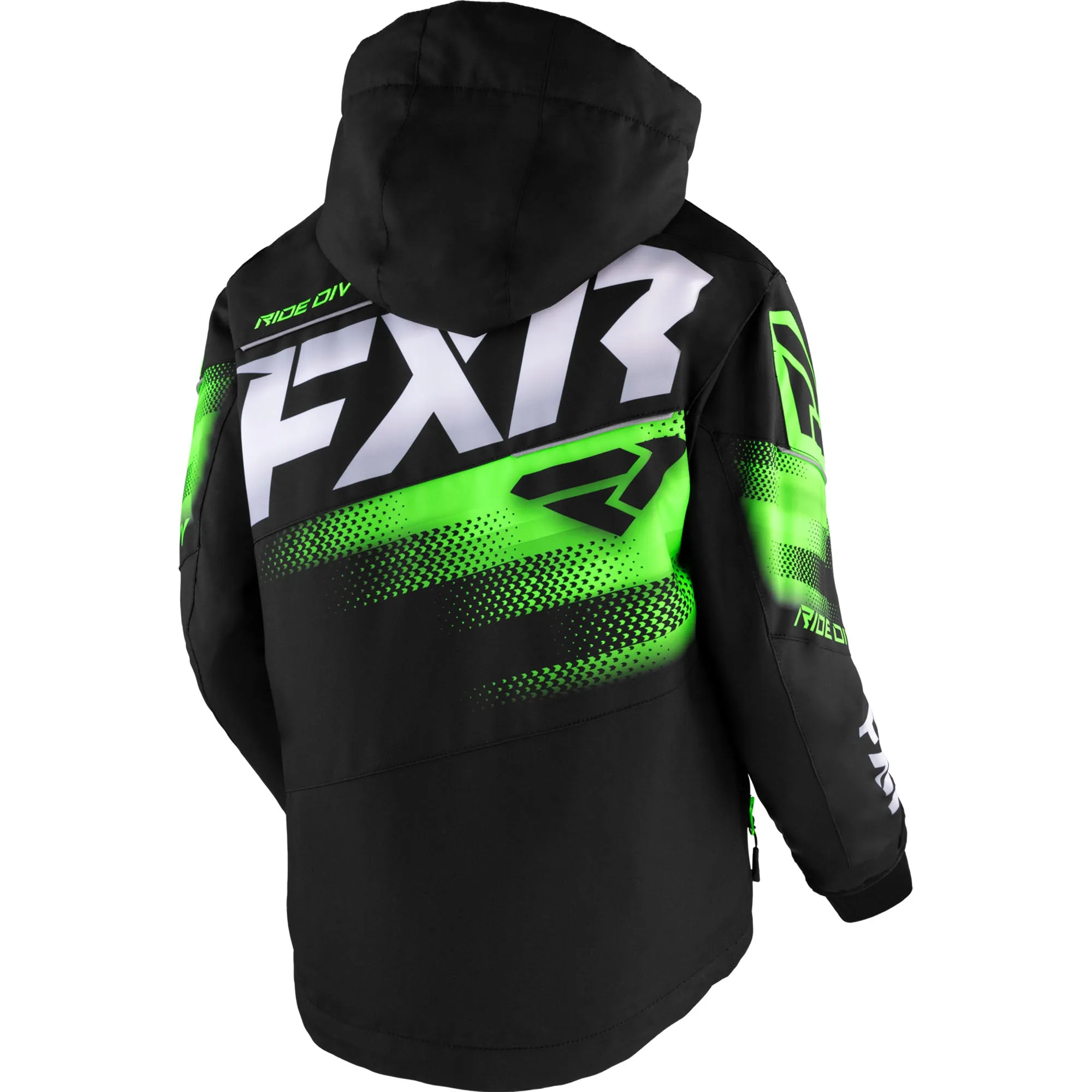 FXR Youth Boost Snowmobile Jacket Black/Lime