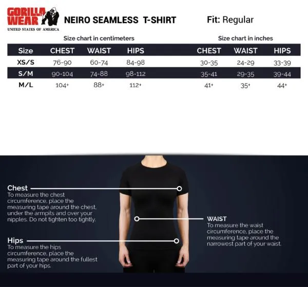 Gorilla Wear Neiro Seamless T-Shirt - Black