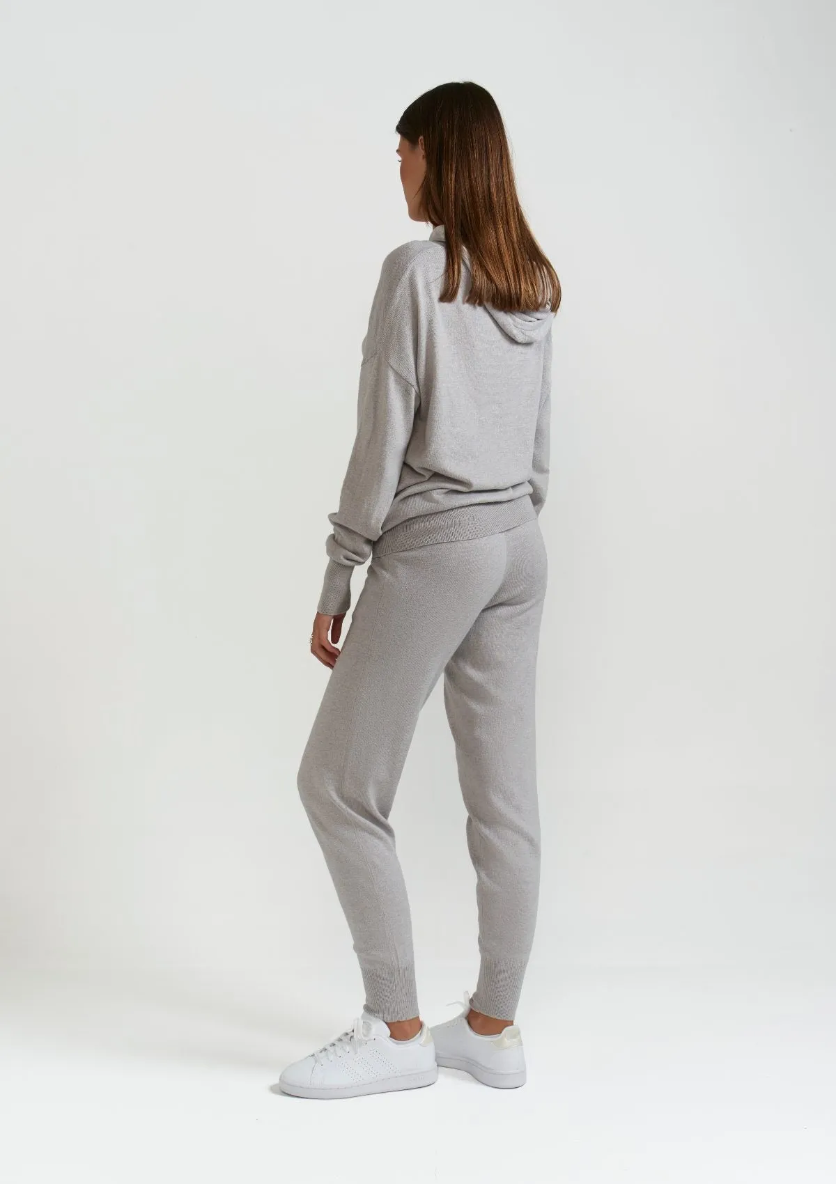GREY CASHMERE BLEND TROUSERS