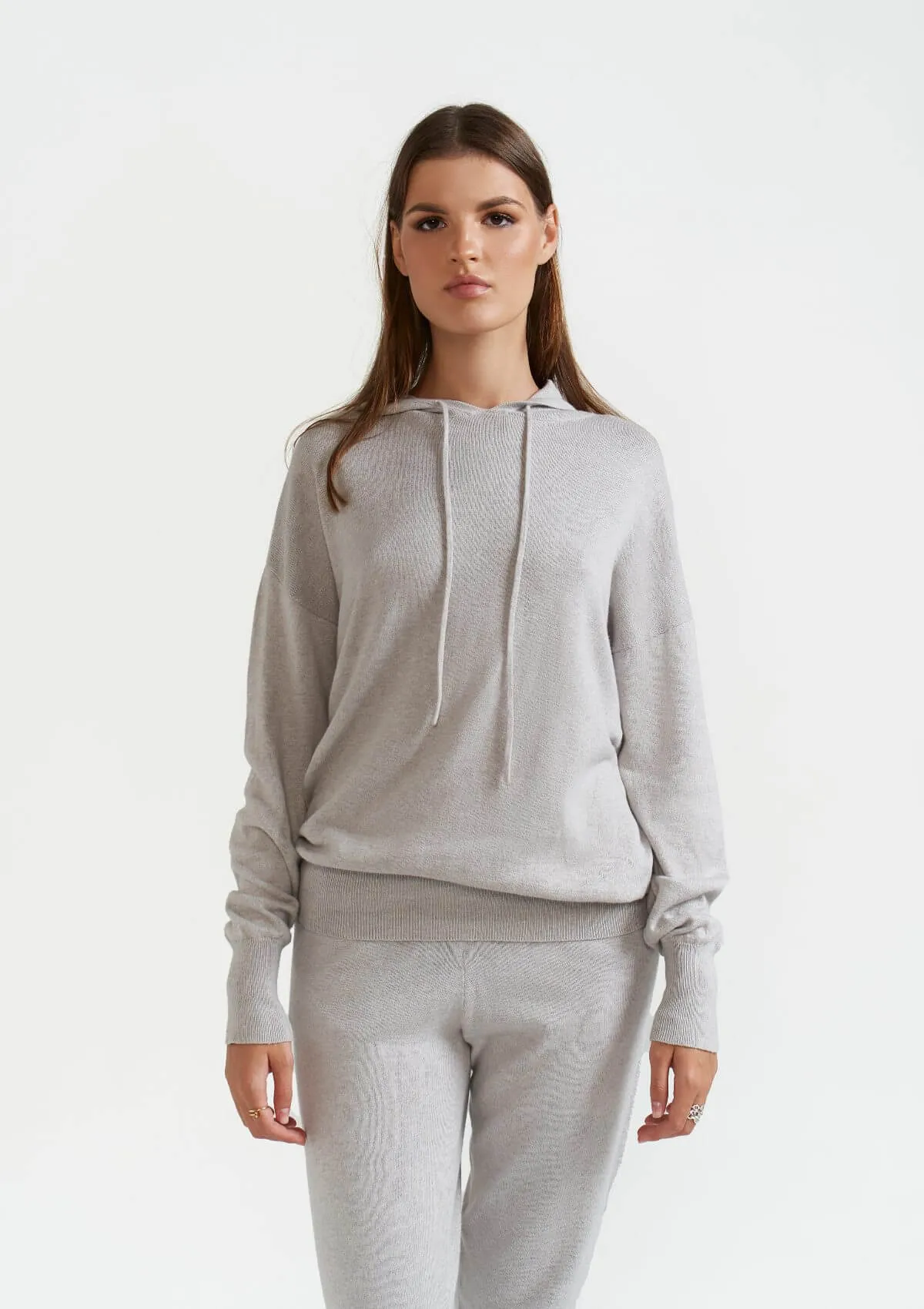 GREY CASHMERE BLEND TROUSERS