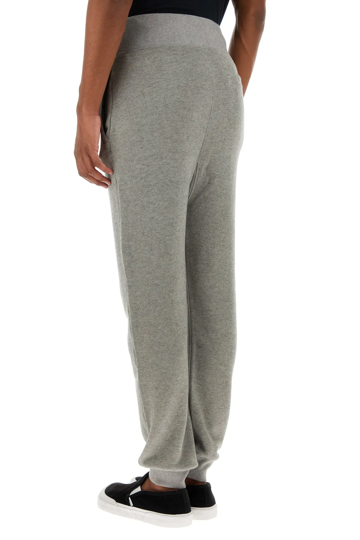 Grey cotton blend joggers