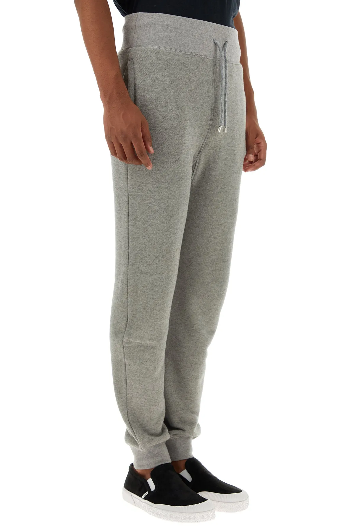 Grey cotton blend joggers