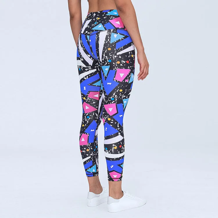 High Waisted Butt Lifting Print Leggings
