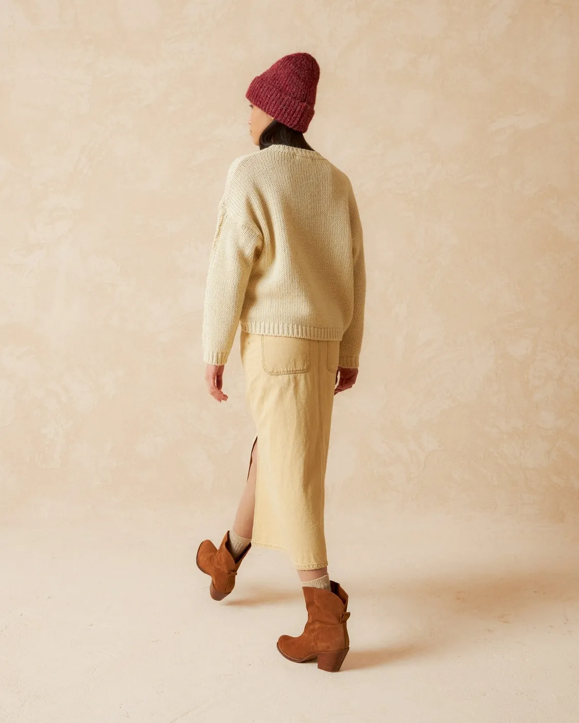 Indi & Cold Cable Knit Jumper/ Crudo