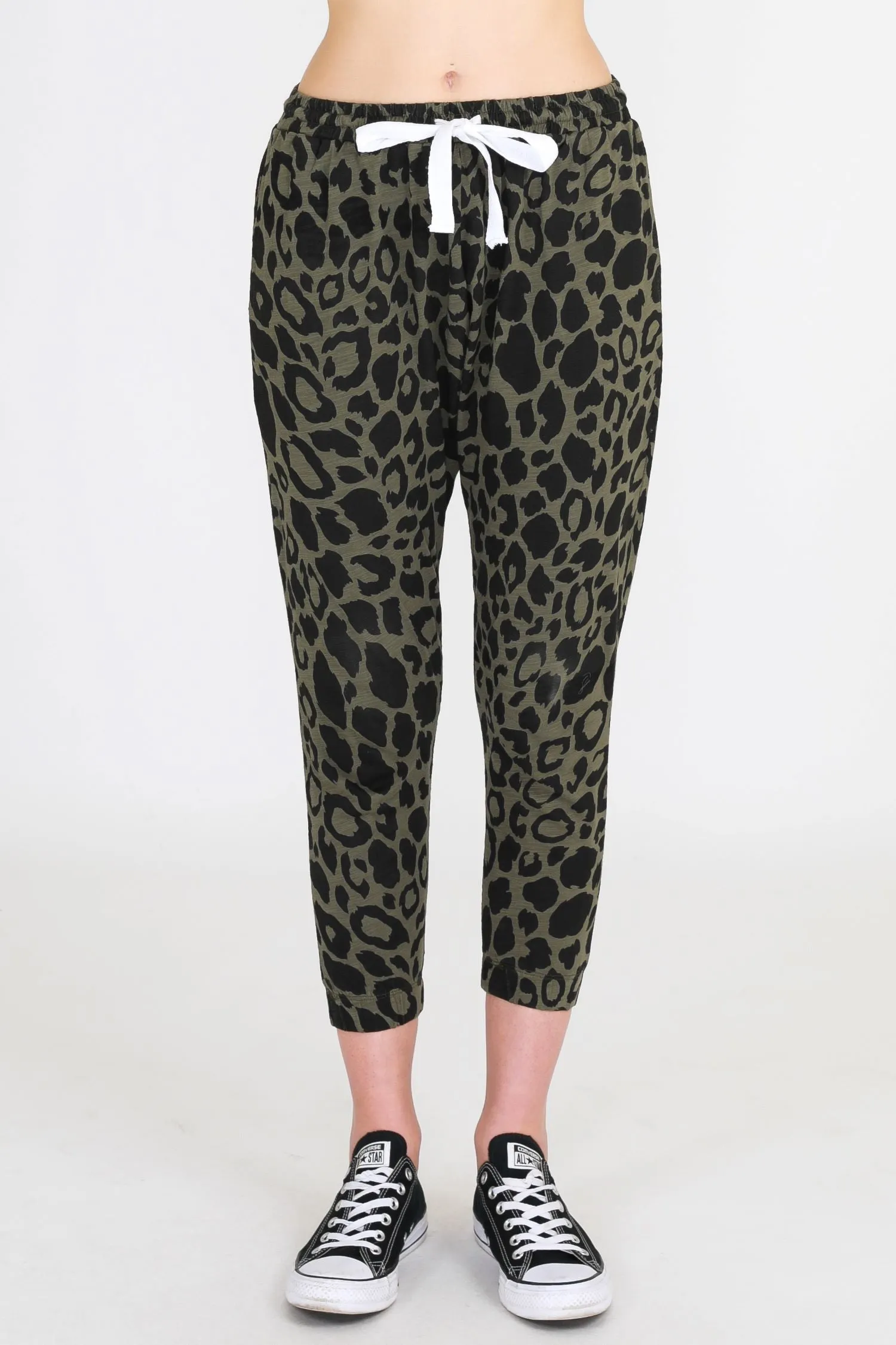 Josie Leopard Print Jogger Pants