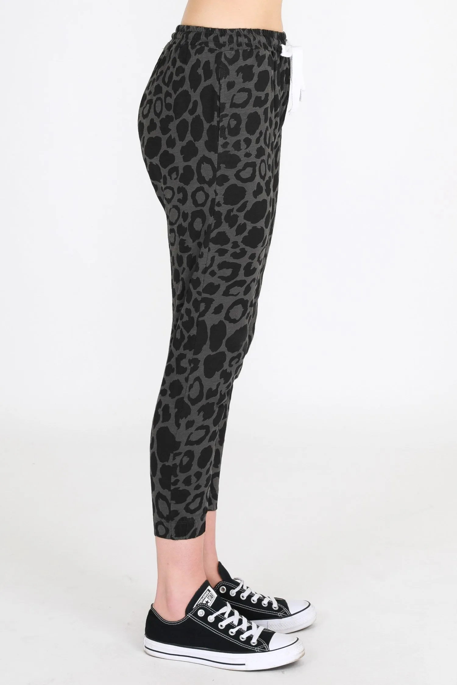 Josie Leopard Print Jogger Pants