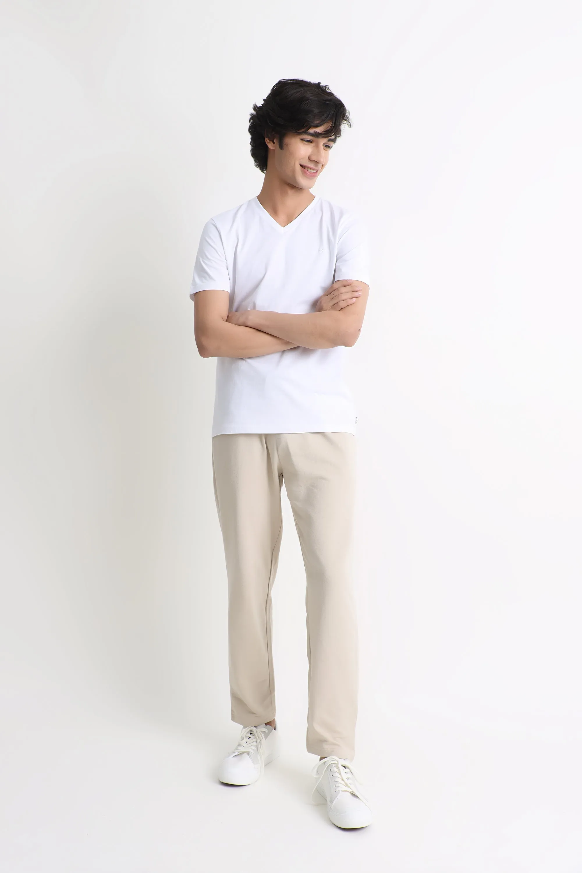 Knitted Beige Trousers