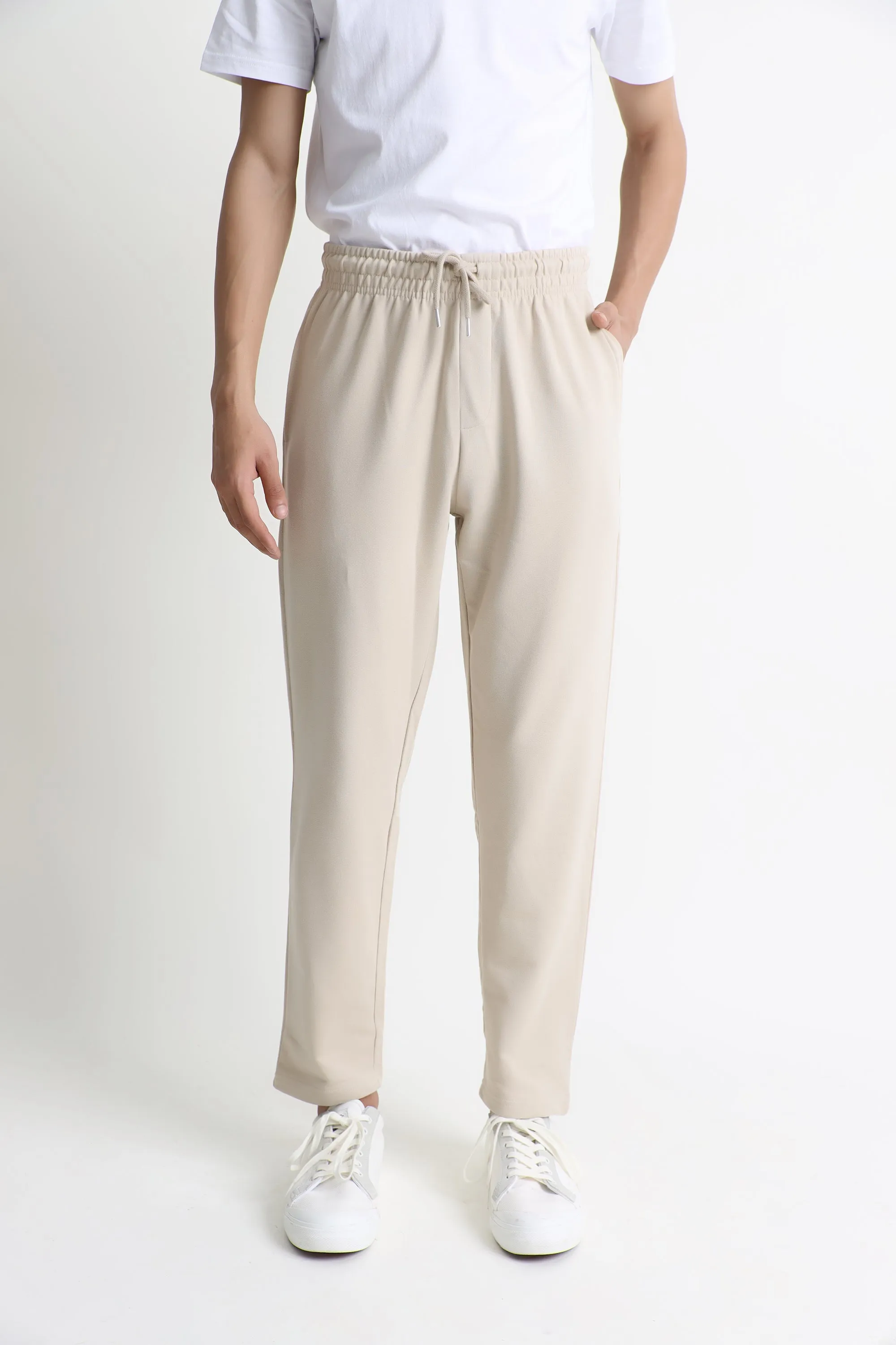 Knitted Beige Trousers