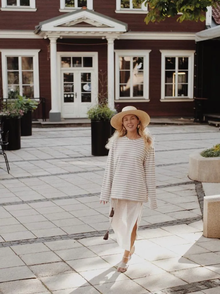 Knitted Hemp Midi Skirt NET (Last item)