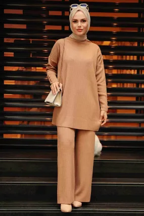 Knitted Suit with buttons detailing  