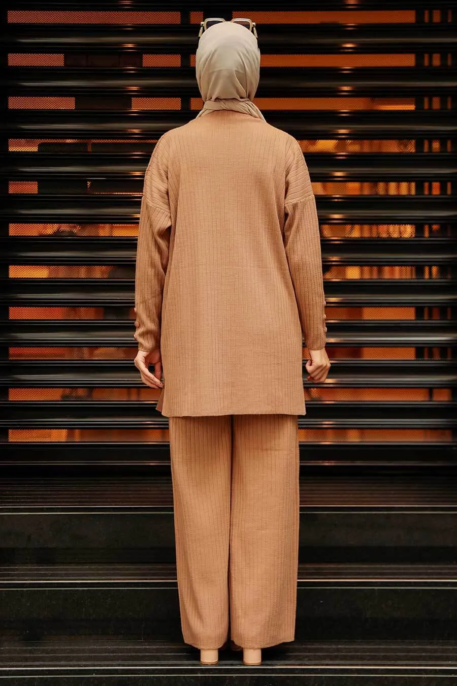 Knitted Suit with buttons detailing  