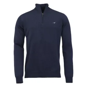 Laksen Norfolk 1/4 Zip Merino Mens Jumper - Supernavy