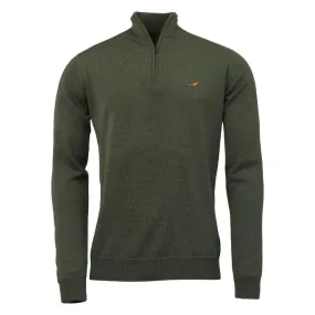 Laksen Norfolk 1/4 Zip Merino Mens Jumper - Woody