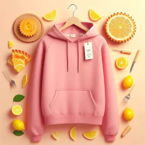 Lemon Tart Women's Plain Super Soft Hoodie LTWPSSH1 - Pink