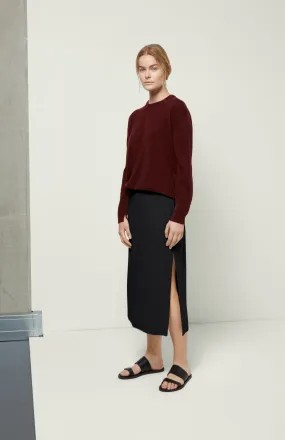 Long Relaxed Fit Skirt In Black