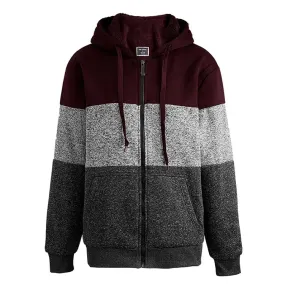 Men's Zipper Up Fleece Hoodie Sweatshirt