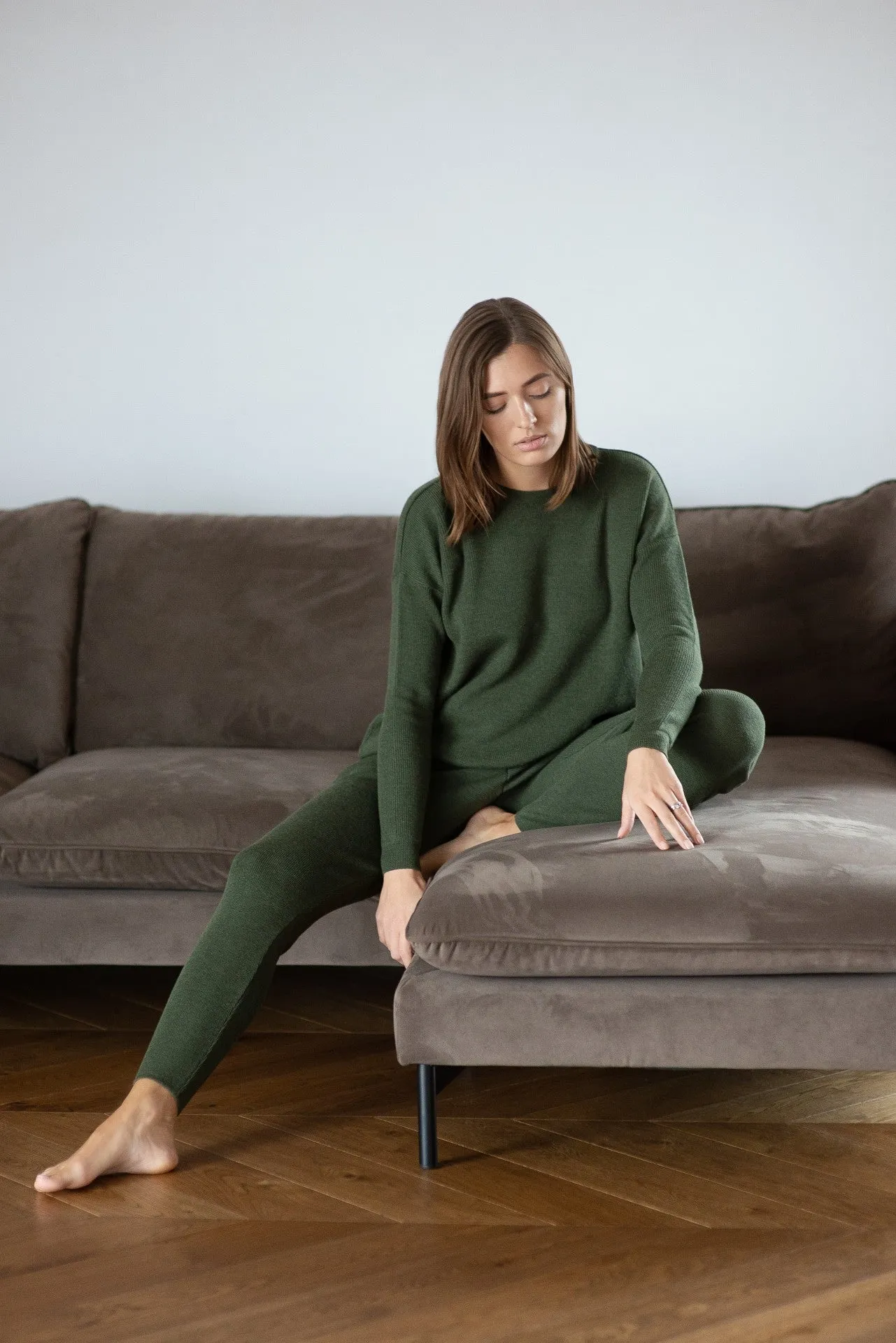 Merino Wool Suit - Moss Green