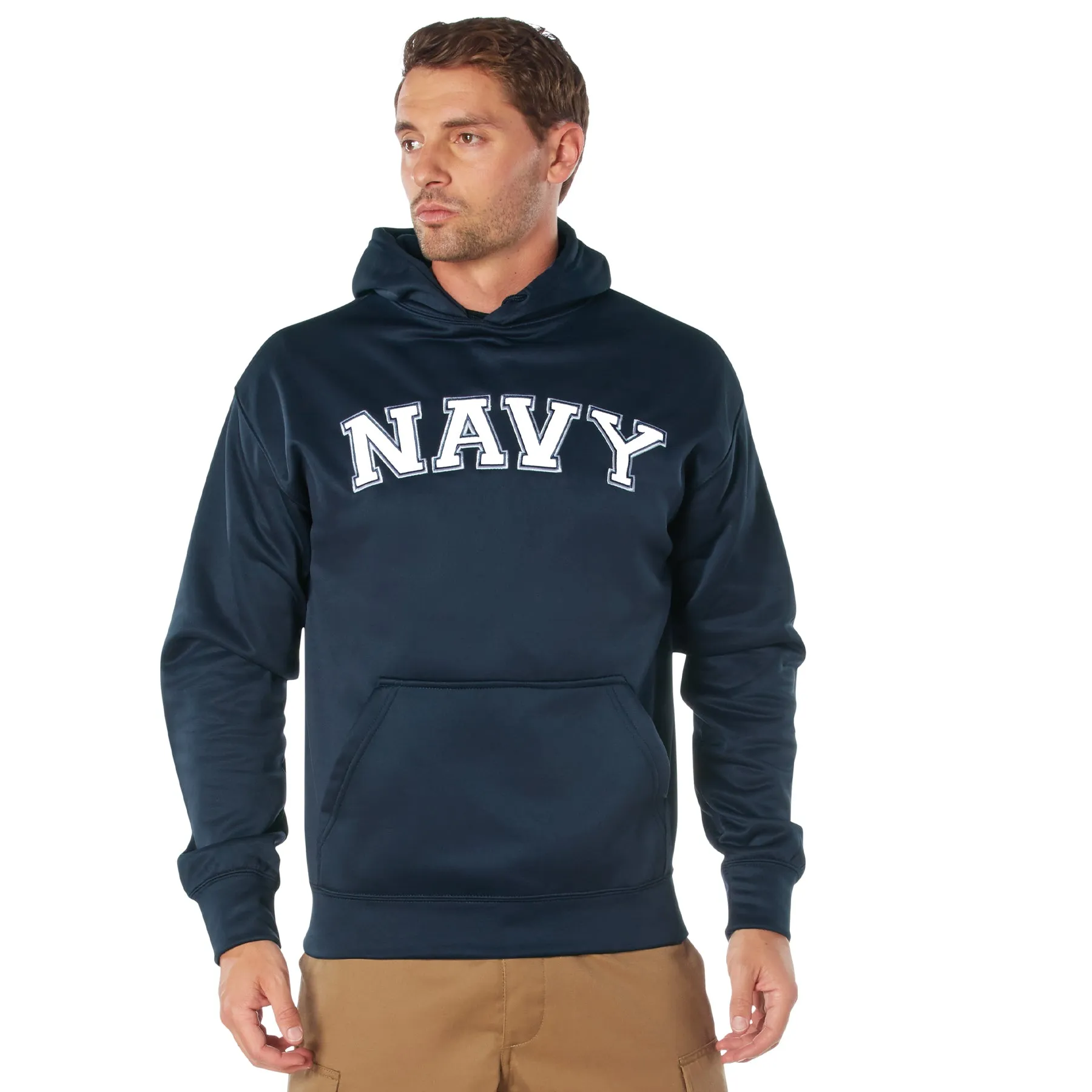 Military Navy Embroidered Hooded Sweatshirts
