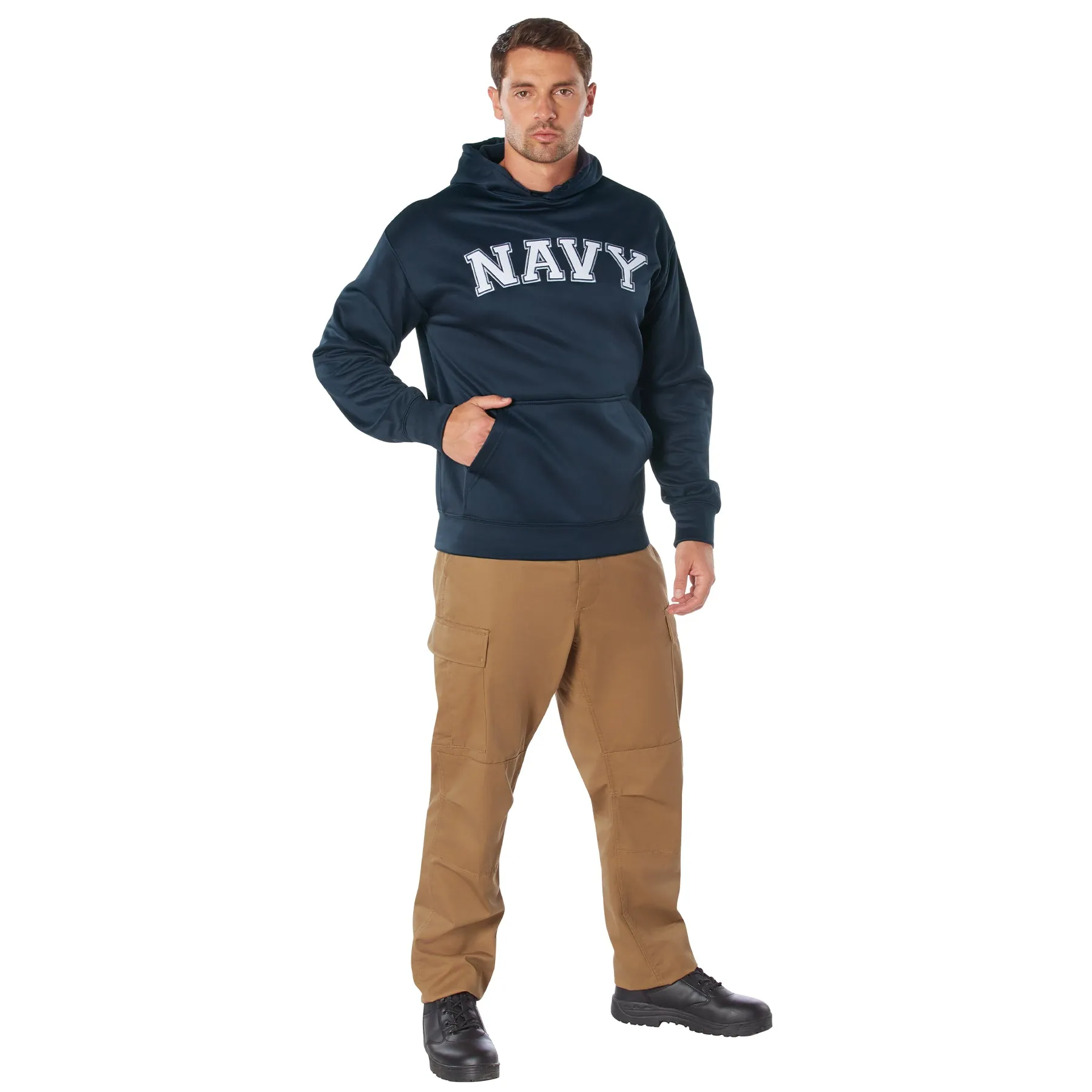 Military Navy Embroidered Hooded Sweatshirts