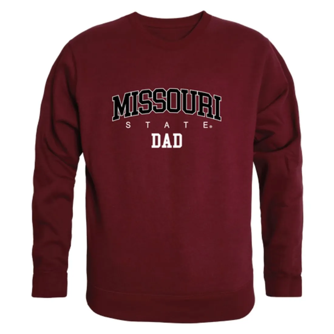 Missouri State University Bears Dad Fleece Crewneck Pullover Sweatshirt