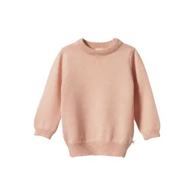 Nature Baby Merino Knit Pullover (Rose Dust)