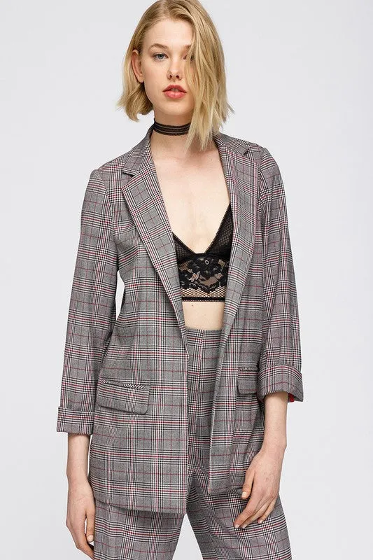 Nurode Multi Glen Plaid Blazer
