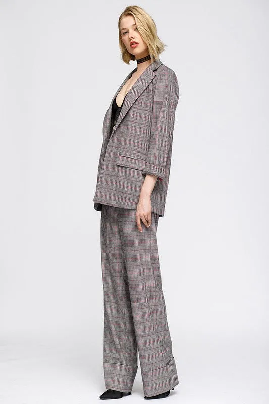 Nurode Multi Glen Plaid Blazer