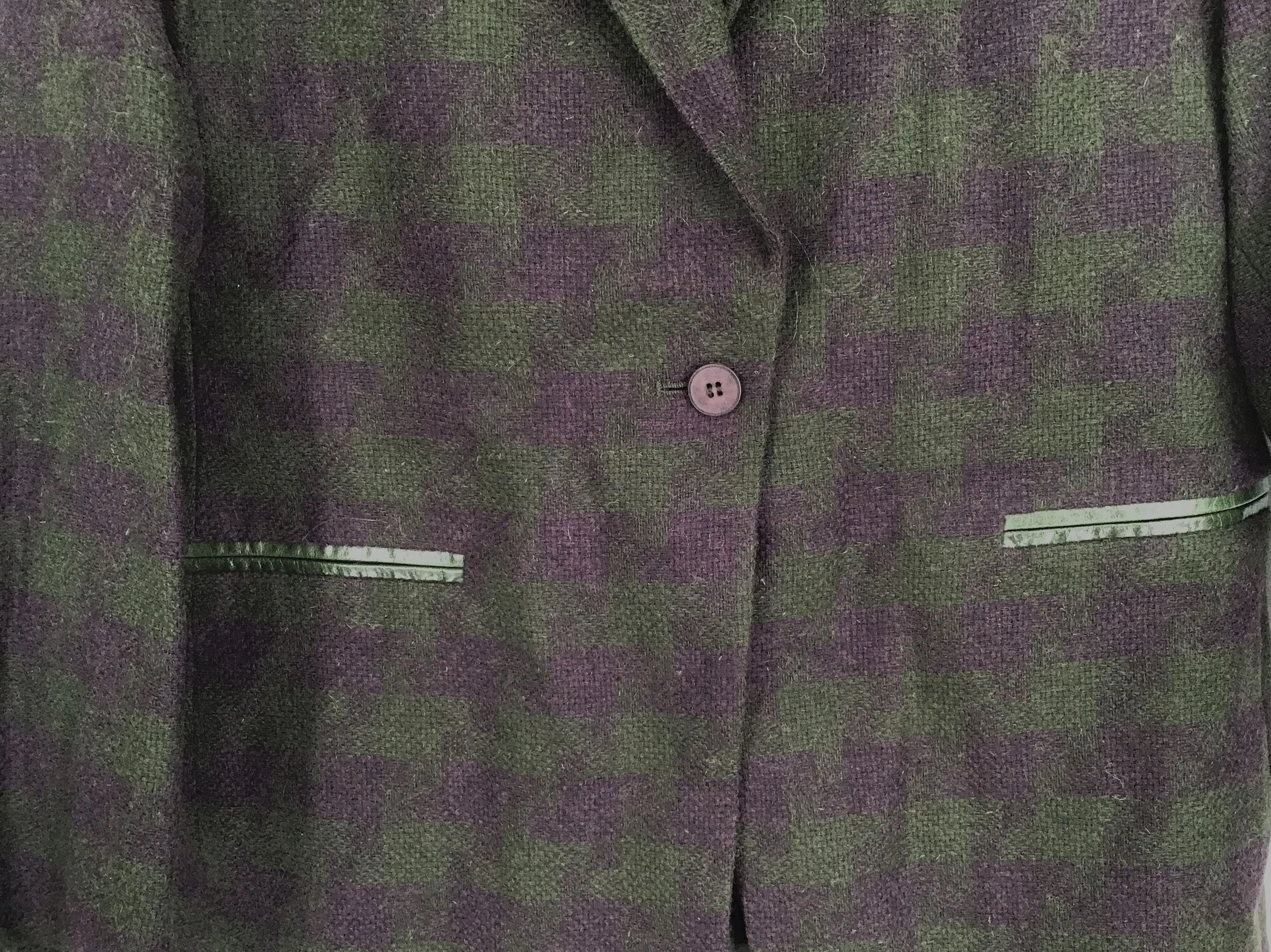 NWT Harve Bernard Men's Multicolor Plaid Wool Single-Breasted Blazer - Size 6