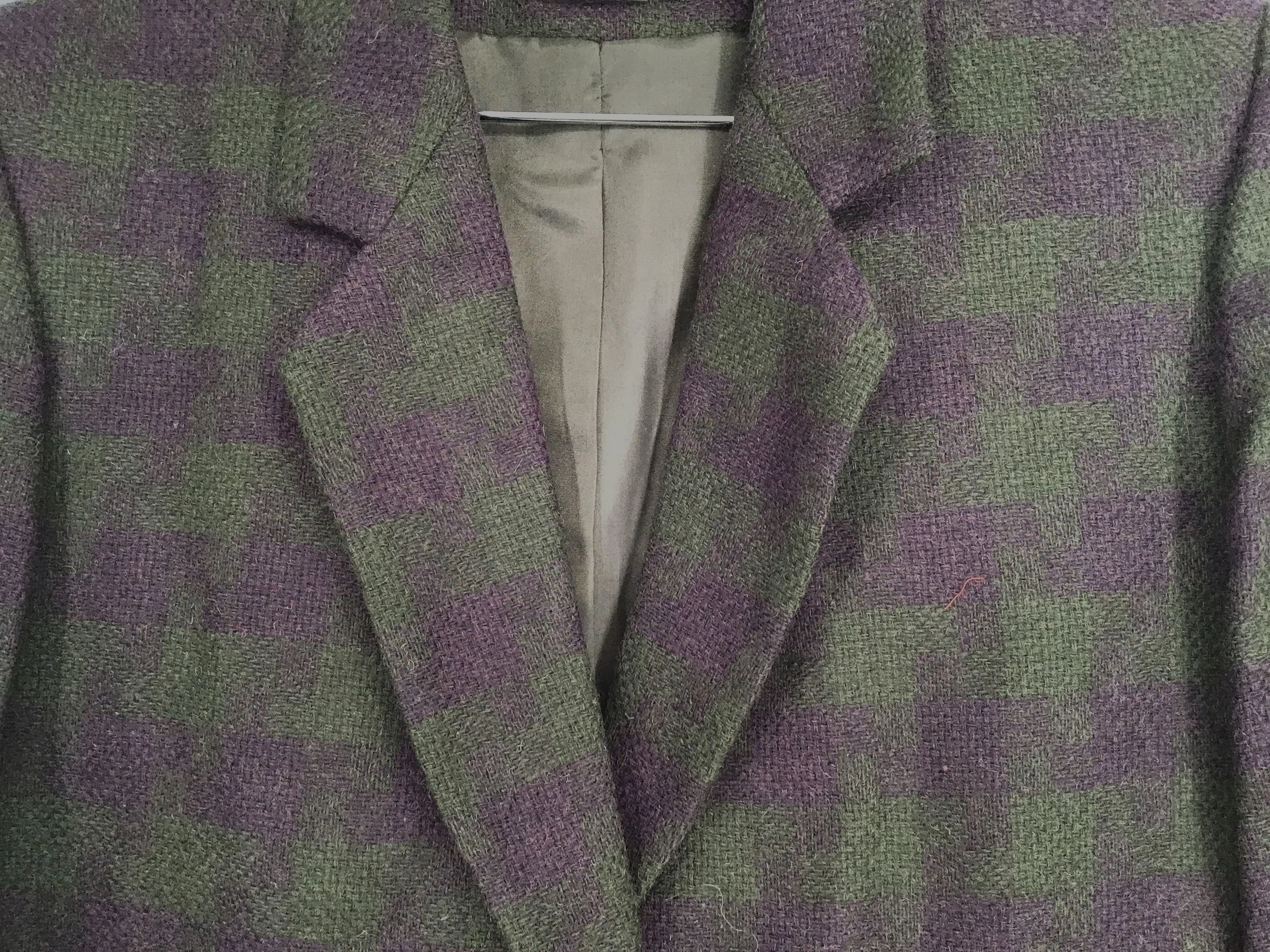 NWT Harve Bernard Men's Multicolor Plaid Wool Single-Breasted Blazer - Size 6