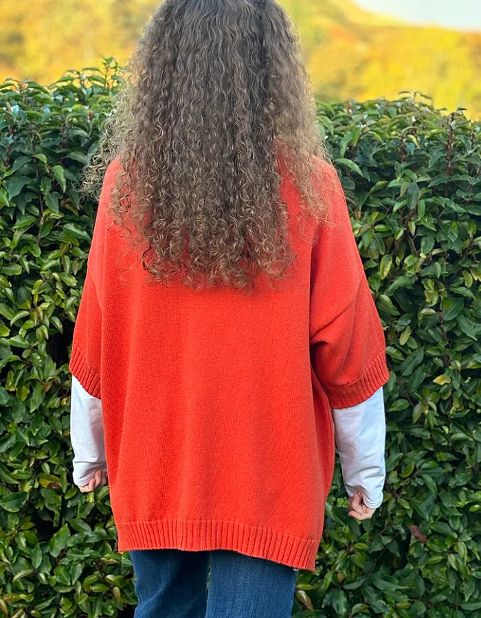 Ochre Paris Sweater in Flame Cotton