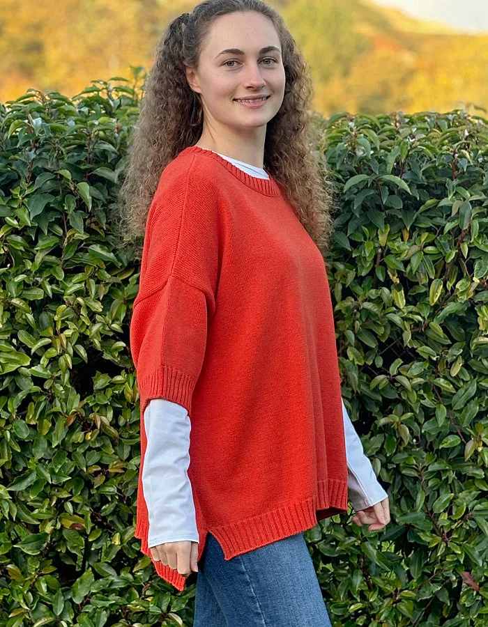 Ochre Paris Sweater in Flame Cotton