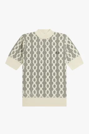 OPEN-KNIT SHORT SLEEVE JUMPER