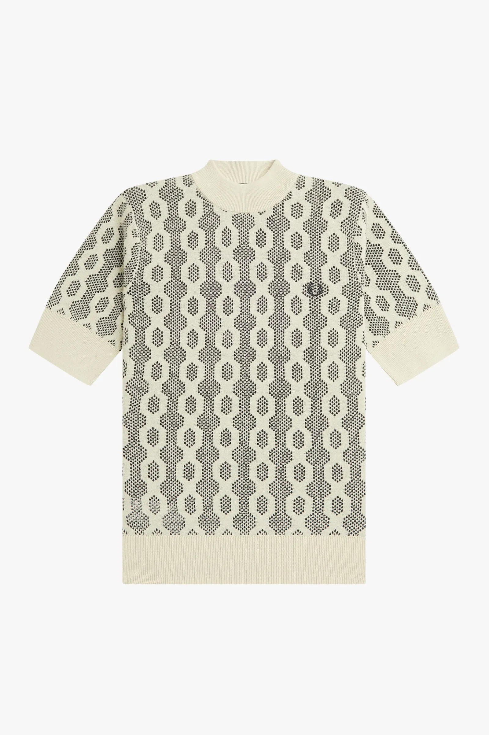 OPEN-KNIT SHORT SLEEVE JUMPER