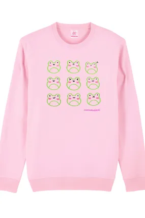 Organic Cotton Froggy Moods Embroidered Sweatshirt