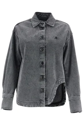 oversized black denim bomber 250WCB00074DDD104AA BLACK