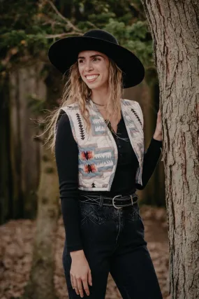 'Pecos' Blue Quilted Vest (M & L only)