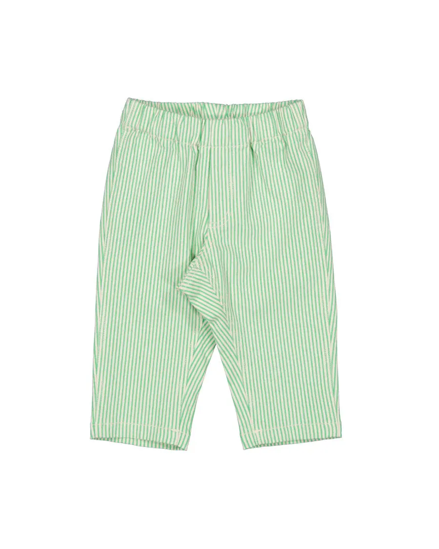 Polle Pants - Cale Green Stripe