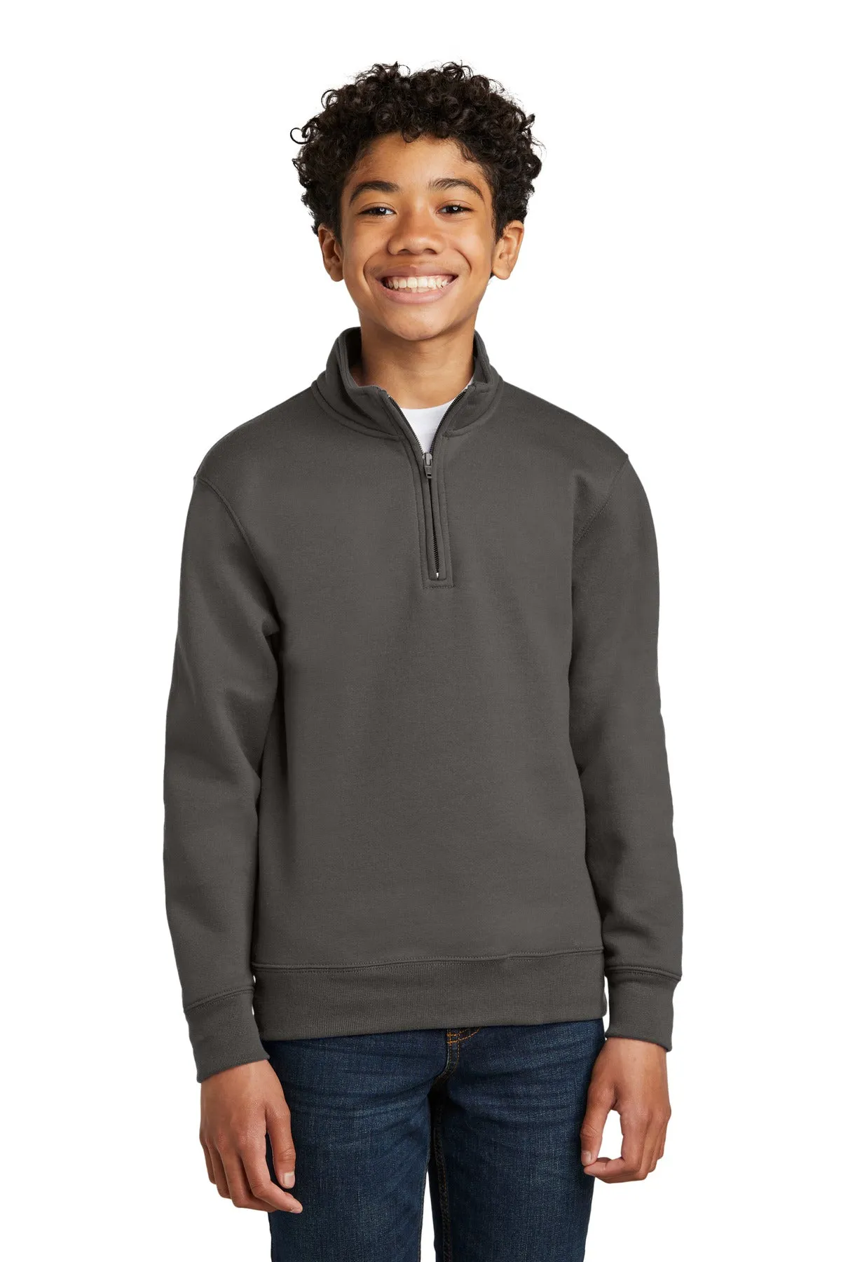 Port & Company Youth Core Fleece 1/4-Zip Pullover Sweatshirt PC78YQ