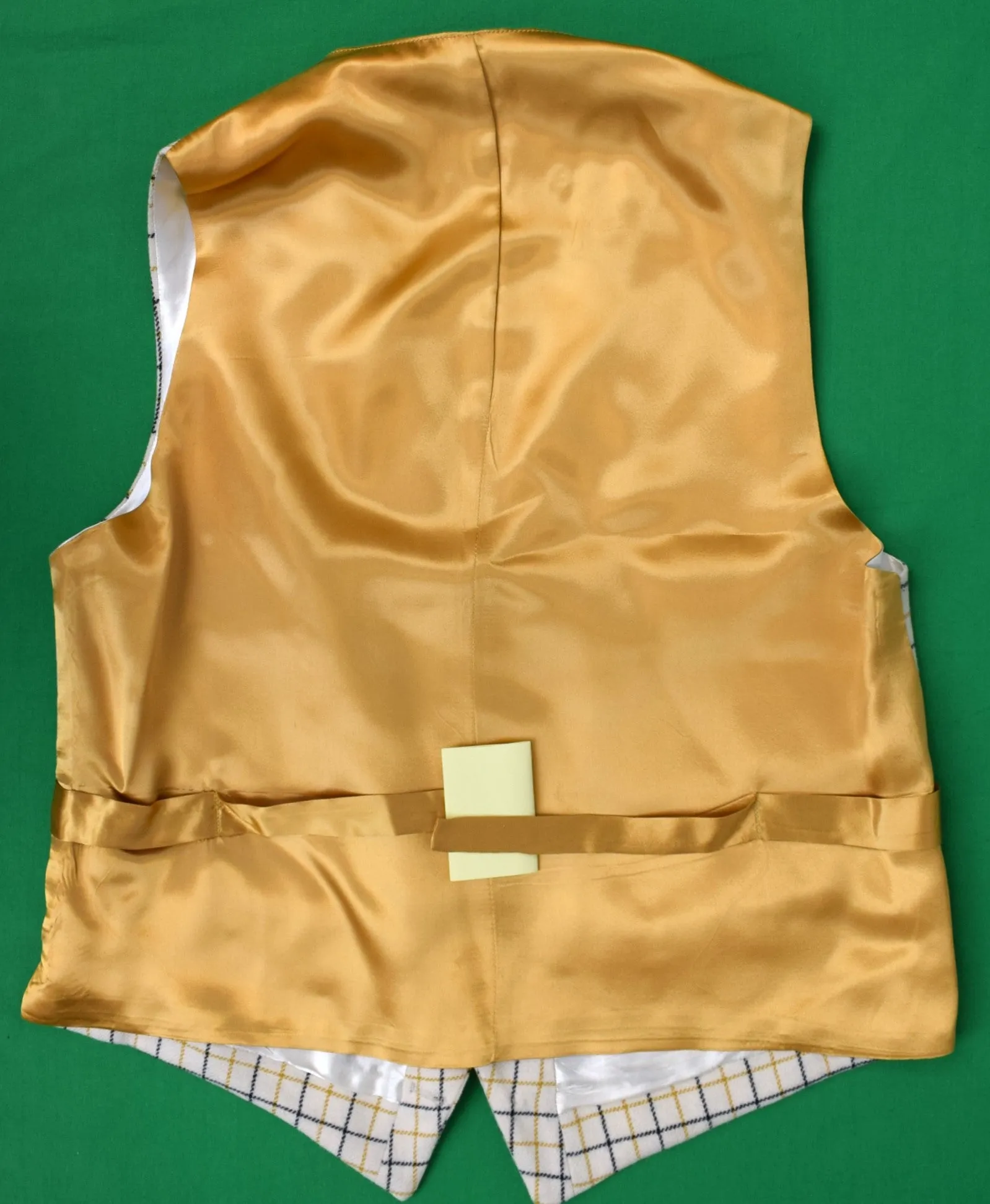 "Swaine Adeney English Wool Gold/ Navy Tattersall Vest" Sz 42 (SOLD)