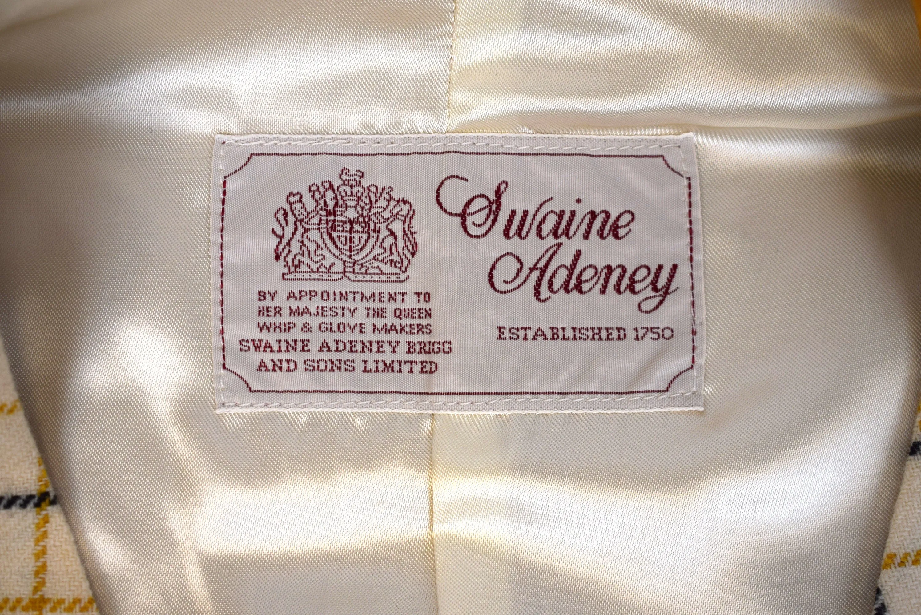 "Swaine Adeney English Wool Gold/ Navy Tattersall Vest" Sz 42 (SOLD)