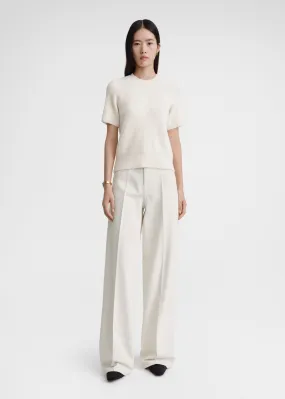 Raglan-sleeve terry knit white