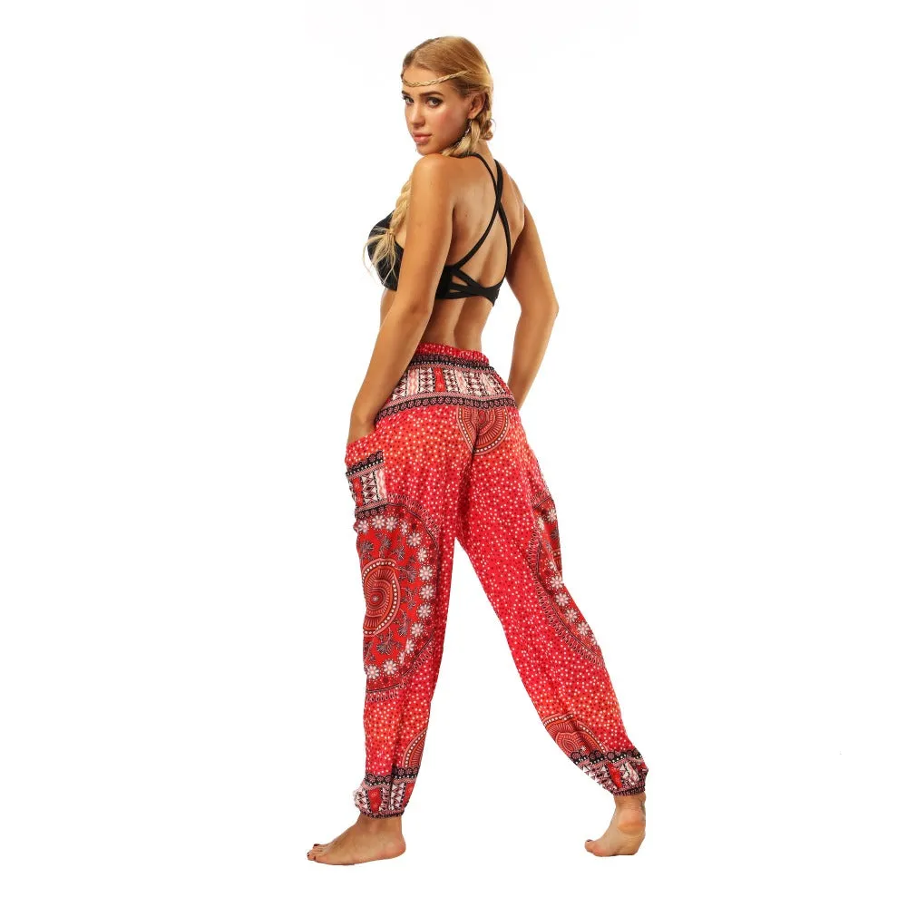Red Harem Yoga And Meditation Pants