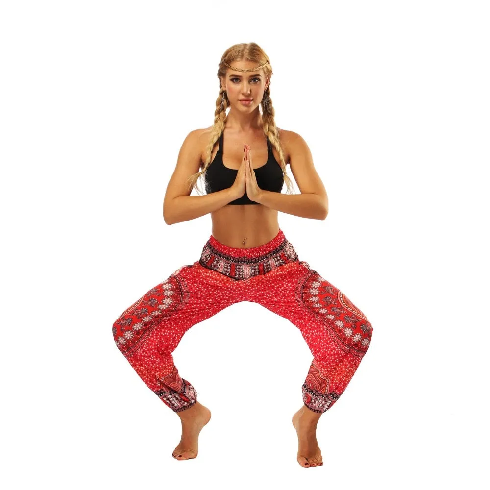 Red Harem Yoga And Meditation Pants