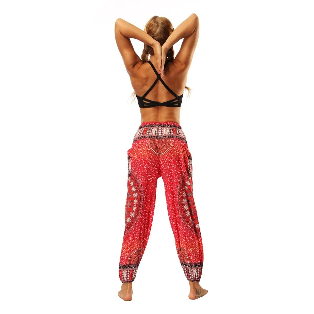 Red Harem Yoga And Meditation Pants