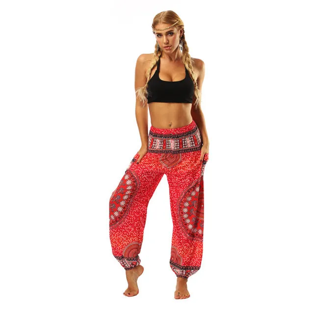 Red Harem Yoga And Meditation Pants