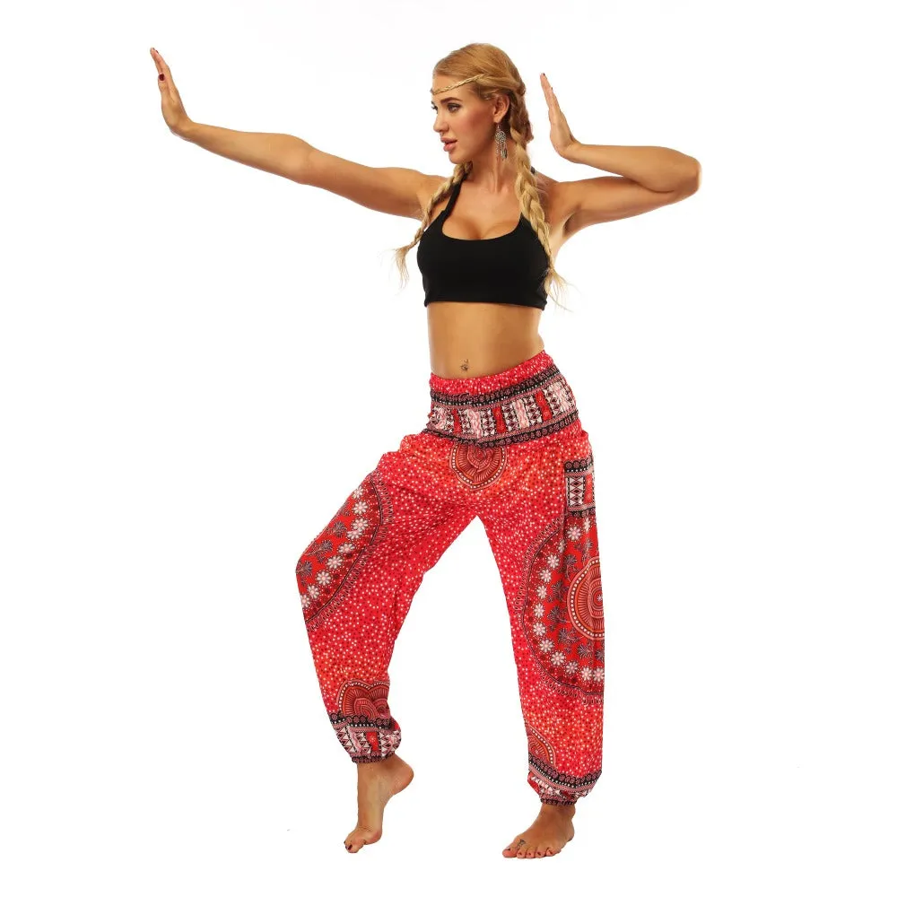 Red Harem Yoga And Meditation Pants