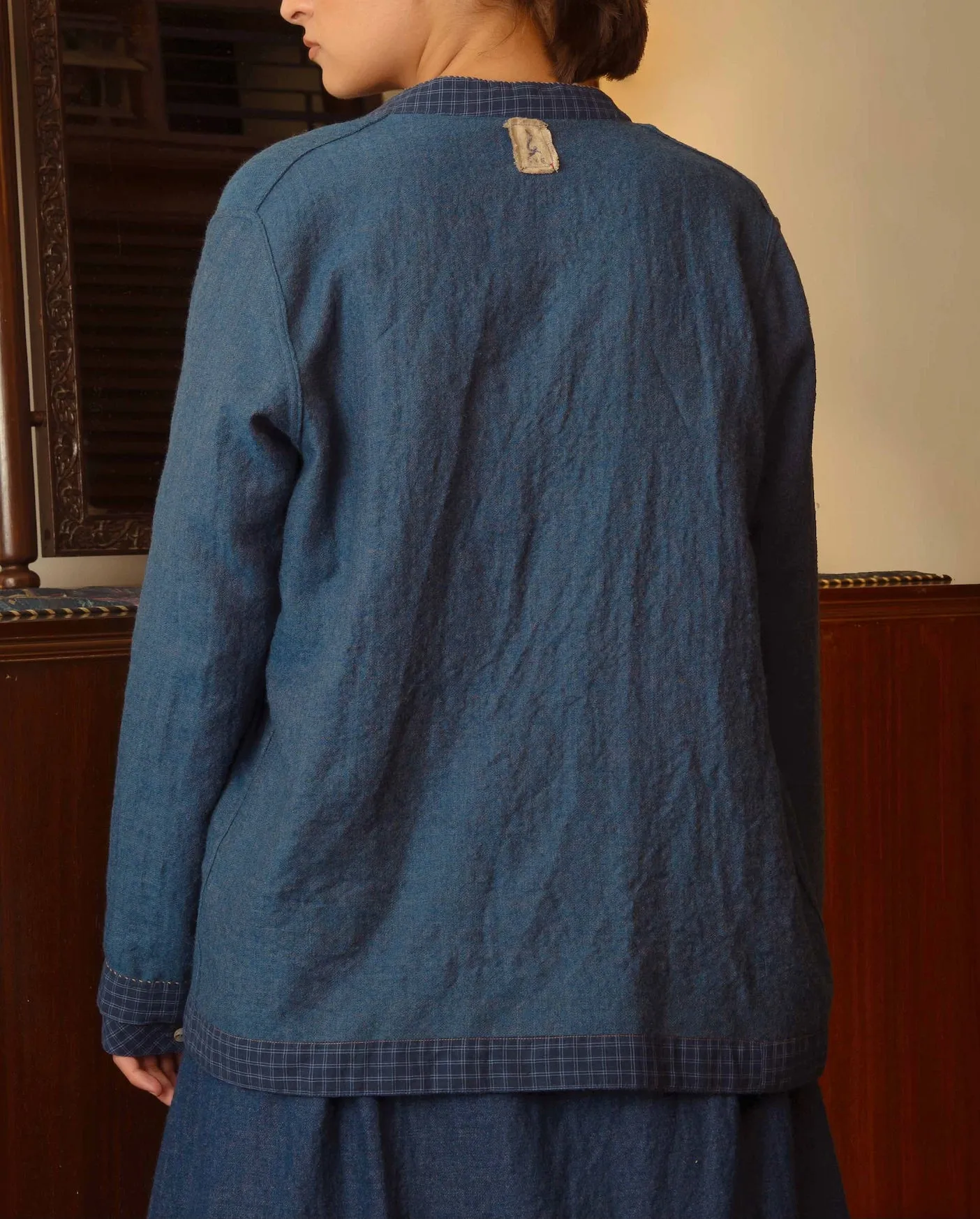 SANAYA WOOL JACKET - Ash Blue