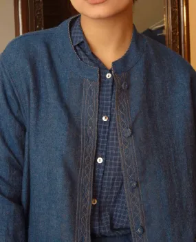 SANAYA WOOL JACKET - Ash Blue