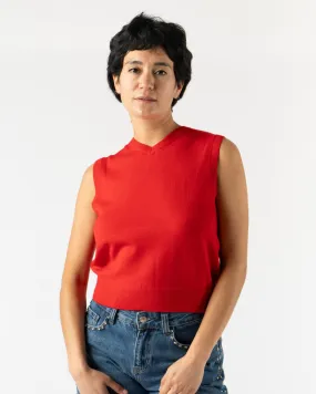 Sandy Liang Melty Vest in Red